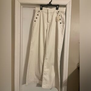 St. John's Bay Off-White Wide Leg Jeans
